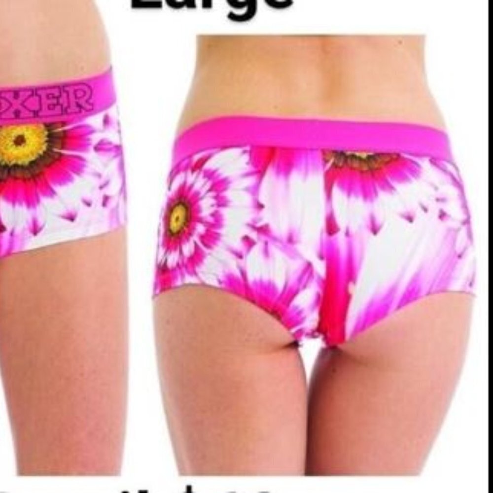BOGO Joe Boxer Pink Sunflower Boyshort all sizes NWT